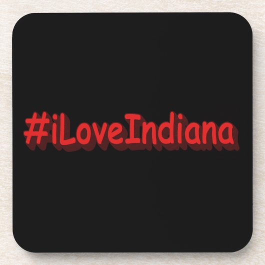 "#iLoveIndiana " Cute Design. Bestel nu Bier Onderzetter (Voorkant)
