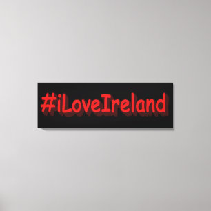 "#iLoveIrelands" Cute Design. Bestel nu Canvas Afdruk