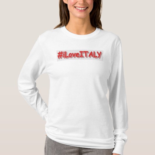 "#iLoveITALY" Cute Design. Buy Now T-shirt (Voorkant)