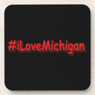 "#iLoveMichigan " Cute Design. Bestel nu Bier Onderzetter