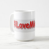 "#iLoveMichigan " Cute Design. Bestel nu Koffiemok (Voorkant links)