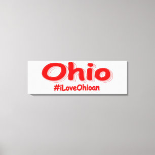 "#iLoveOhioan" Cute Design. Bestel nu Canvas Afdruk
