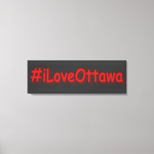 "#iLoveOttawa" Cute Design. Bestel nu Canvas Afdruk