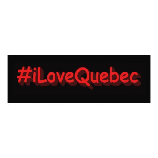 "#iLoveQuebec " Cute Design. Bestel nu Foto Afdruk (Voorkant)