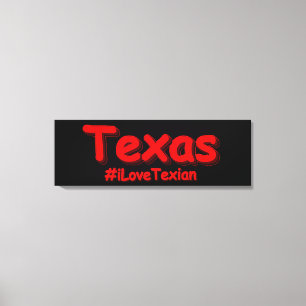 "#iLoveTexian " Cute Design. Bestel nu Canvas Afdruk