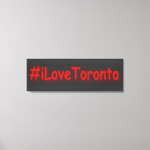 "#iLoveToronto" Cute Design. Bestel nu Canvas Afdruk