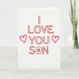 Iloveyou Minimalistische Zoon Kaart