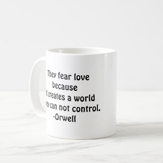 "Ils craignent l'amour" Mug (Devant gauche)