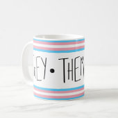 Ils/Eux/Leurs Pronononounes Mug Café Transgenre (Devant gauche)