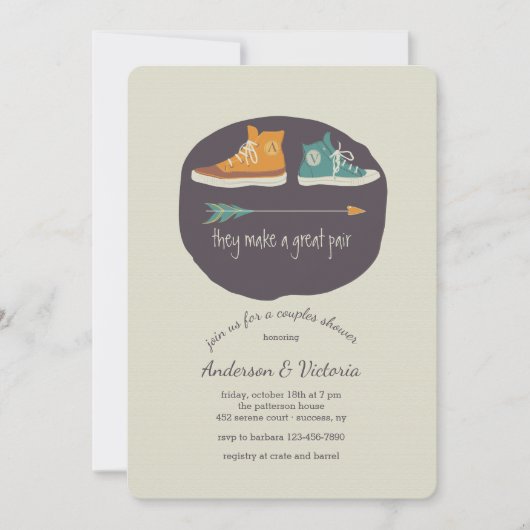 Ils Font Une Grande Invitation De Douche De Paire (Devant)