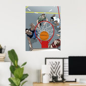Ils jouent au basket-ball - affiche (Bureau à domicile)
