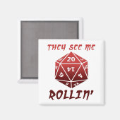 Ils me voient rouler Magnet drôle (Recto/Verso)