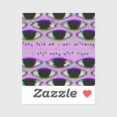 Ils Regardent - Sticker Dreamcore rayé (Feuille)