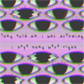 Ils Regardent - Sticker Dreamcore rayé (Recto)