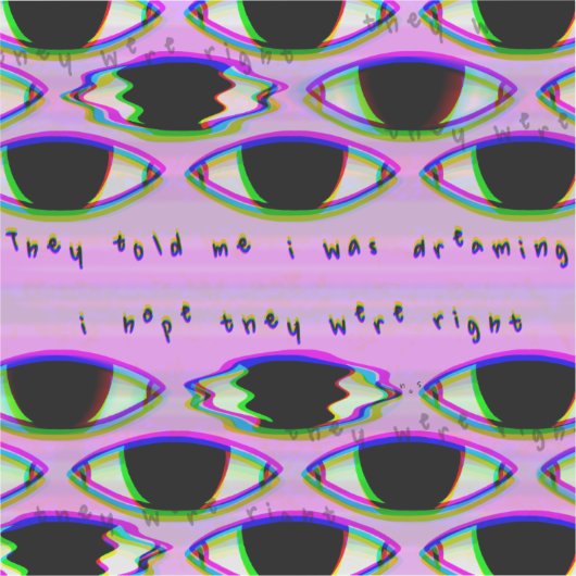 Ils Regardent - Sticker Dreamcore rayé (Recto)