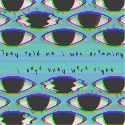 Ils Regardent - Sticker Dreamcore rayé (Recto)