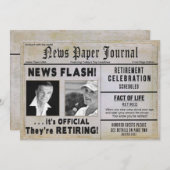 ILS RETIRENT INVITATION DE JOURNAL (2)PHOTOS (Devant / Derrière)