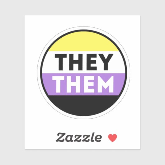 Ils Sticker Non-binaire (Feuille)