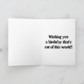 Ils viennent en paix UFO carte d'anniversaire (Intérieur)