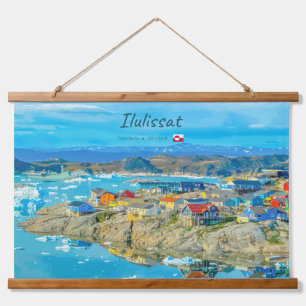 Ilulissat, Groenland - IJsberg Stad Hangend Wandkleed