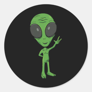Ily Alien Gebarentaal Gebaren Doof Gehoorverlies B Ronde Sticker