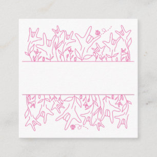 ILY Bloom - Custom Name ASL Design Informatiekaartje