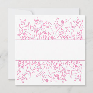 ILY Bloom - Custom Name ASL Design Kaart