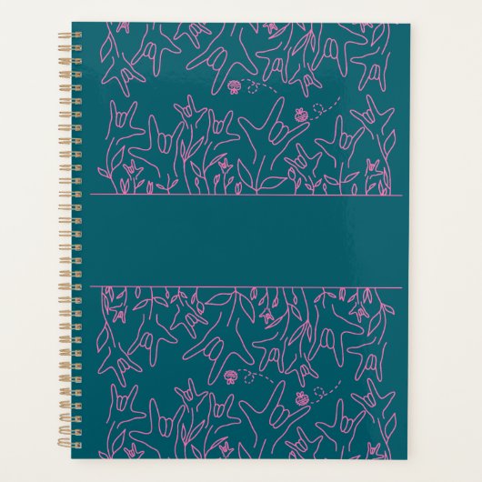 ILY Bloom - Custom Name ASL Design Planner (Voorkant)