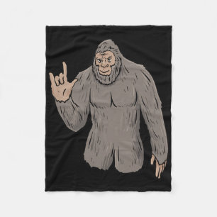 Ily Grote Voet Asl Hand Gebaar Dove Gehoorverlies Fleece Deken