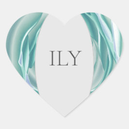  "ILY" Hart Sticker - Elegant Mint Gr