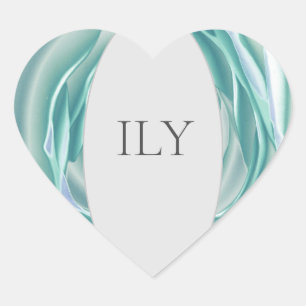 "ILY" Hart Sticker - Elegant Mint Gr