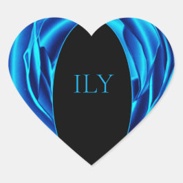 "ILY" Heart Sticker - een modern design