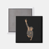 ILY Monkey ASL Hand Gesture Deaf Hearing Loss Awar Magneet (Voorkant / Achterkant)