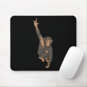 ILY Monkey ASL Hand Gesture Deaf Hearing Loss Awar Muismat (Met muis)