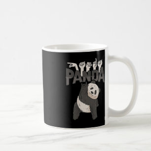ILY Panda ASL Hand Gesture Deaf Hearing Loss Aware Koffiemok