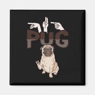 Ily Pug Gebarentaal Hand Gebaar Dove Gehoorverlies Magneet