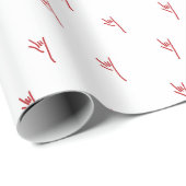 ILY Red Hand Sketch Cadeaupapier (Rol Hoek)