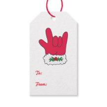 ILY Santa Glove-cadeaubonnen labels