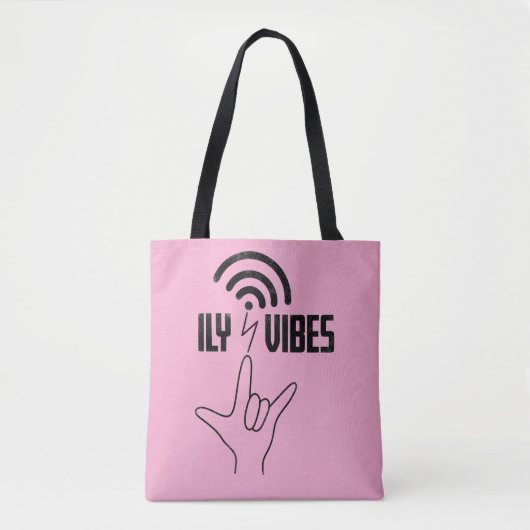 ILY Vibes - ASL Design  Draagtas (Voorkant)