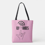 ILY Vibes - ASL Design  Draagtas (Achterkant)