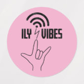 ILY Vibes - ASL Design  Labels (Design 2)