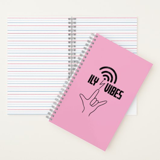 ILY Vibes - ASL Design  Notitieboek (Binnen)