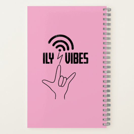 ILY Vibes - ASL Design  Notitieboek (Achterkant)