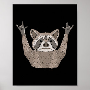 ILY wasbeer ASL handgebaar doof gehoorverlies weg Poster