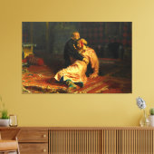 Ilya Repin - Ivan de Verschrikkelijke en zijn zoon Canvas Afdruk (Insitu (Woonkamer))