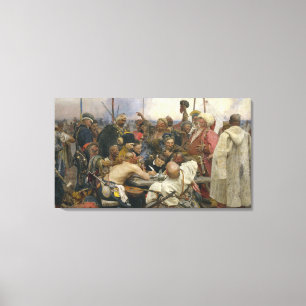 Ilya Repin Reply of the Zaporozhian Cossacks Canvas Afdruk
