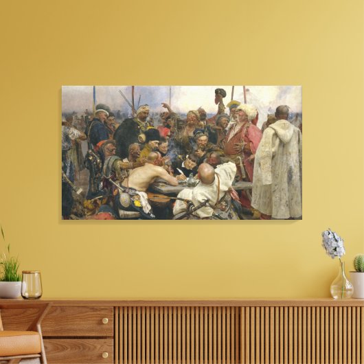 Ilya Repin Reply of the Zaporozhian Cossacks Canvas Afdruk (Insitu (Woonkamer))