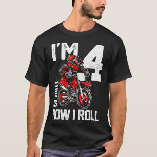 IM 4 Zo rol ik Dirt Bike 4th Birthday Par T-shirt