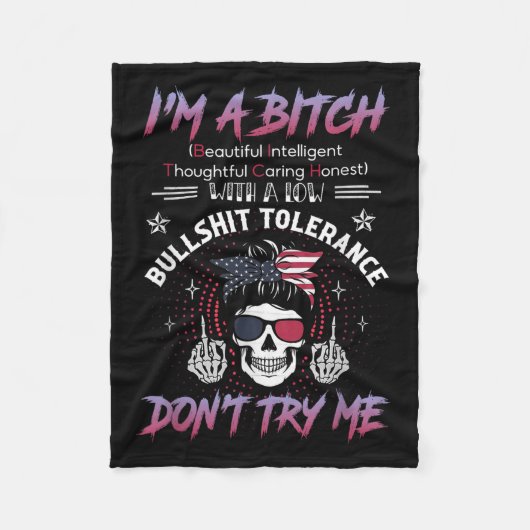 I'm A Beautiful Intelligent Thoughtful Caring Hone Fleece Deken (Voorkant)