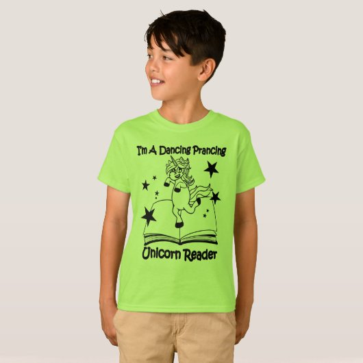 I'm A Dancing Unicorn Reader T-Shirt - BL (Devant entier)